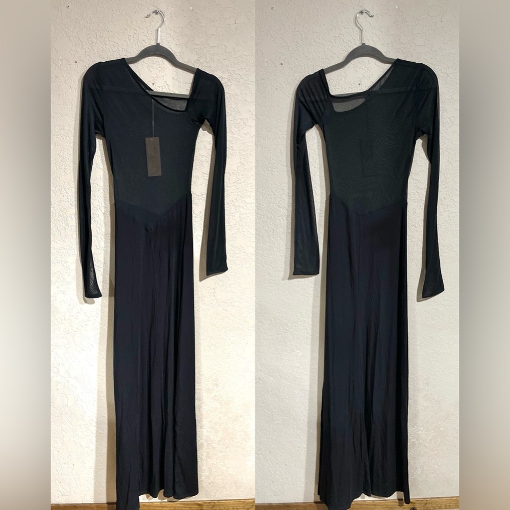 One Mile | NWT! Blane Mesh Maxi Dress Black Size: Small - Picture 3 of 7